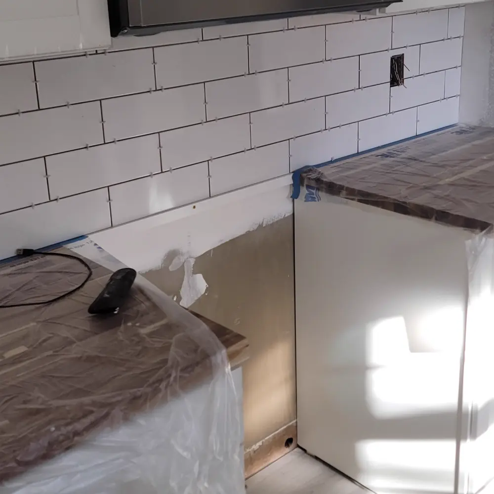 Kitchen Countertop Before Installation